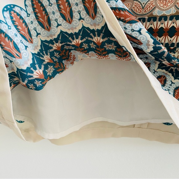 Lulus Botanical Beauty Beige Print Shift Dress Short Sleeves Mini Dress - Picture 11 of 16